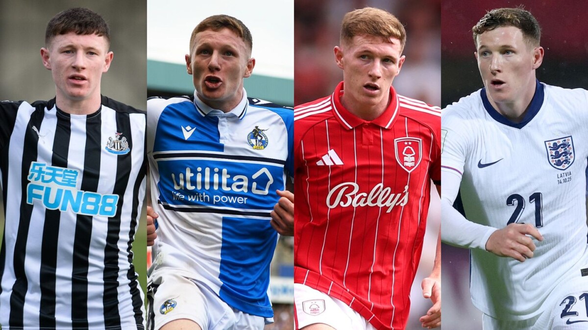 Elliot Anderson career composite - Newcastle, Bristol Rovers, Nottingham Forest and England