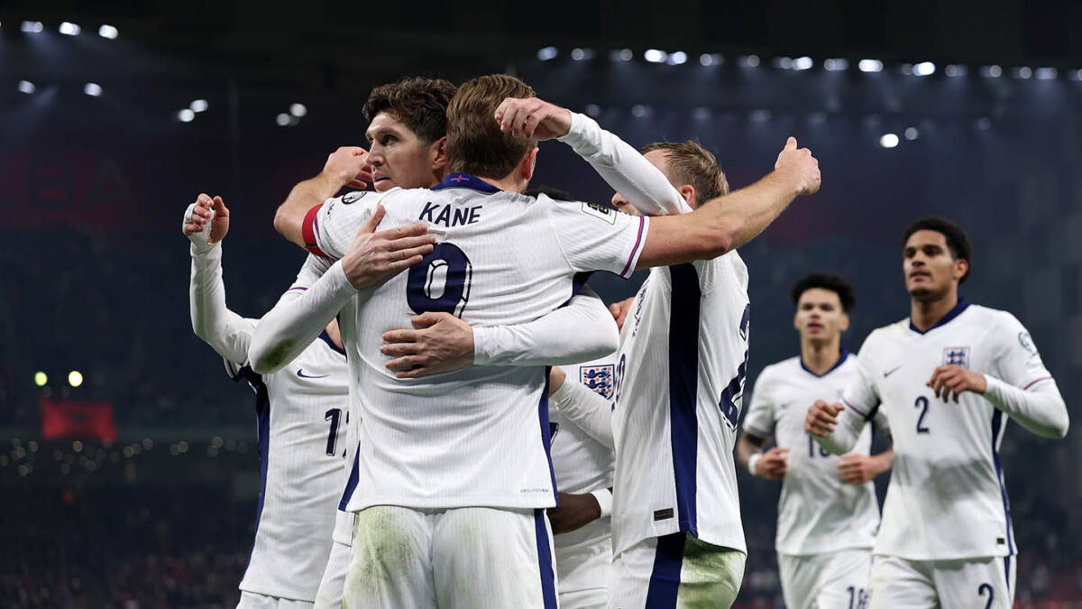 Harry Kane celebrates a goal for England in the 2026 FIFA World Cup