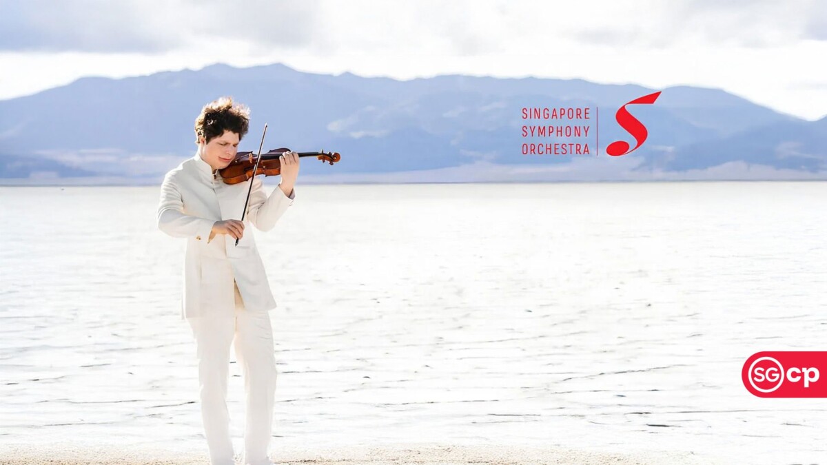 Esplanade key art for Augustin Hadelich and Pierre Bleuse concert