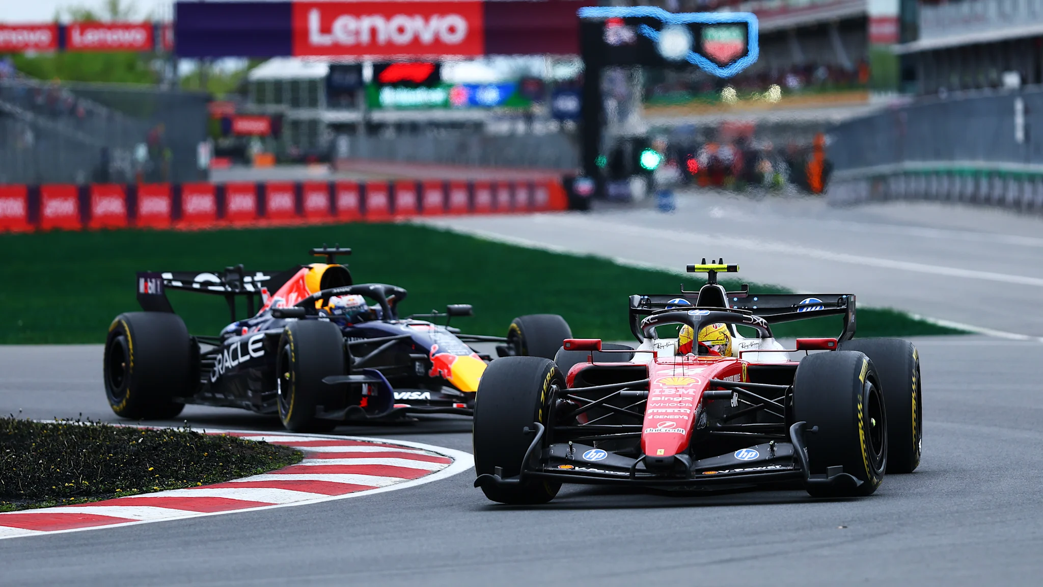 Lewis Hamilton and Max Verstappen at F1 Canadian Grand Prix 2026