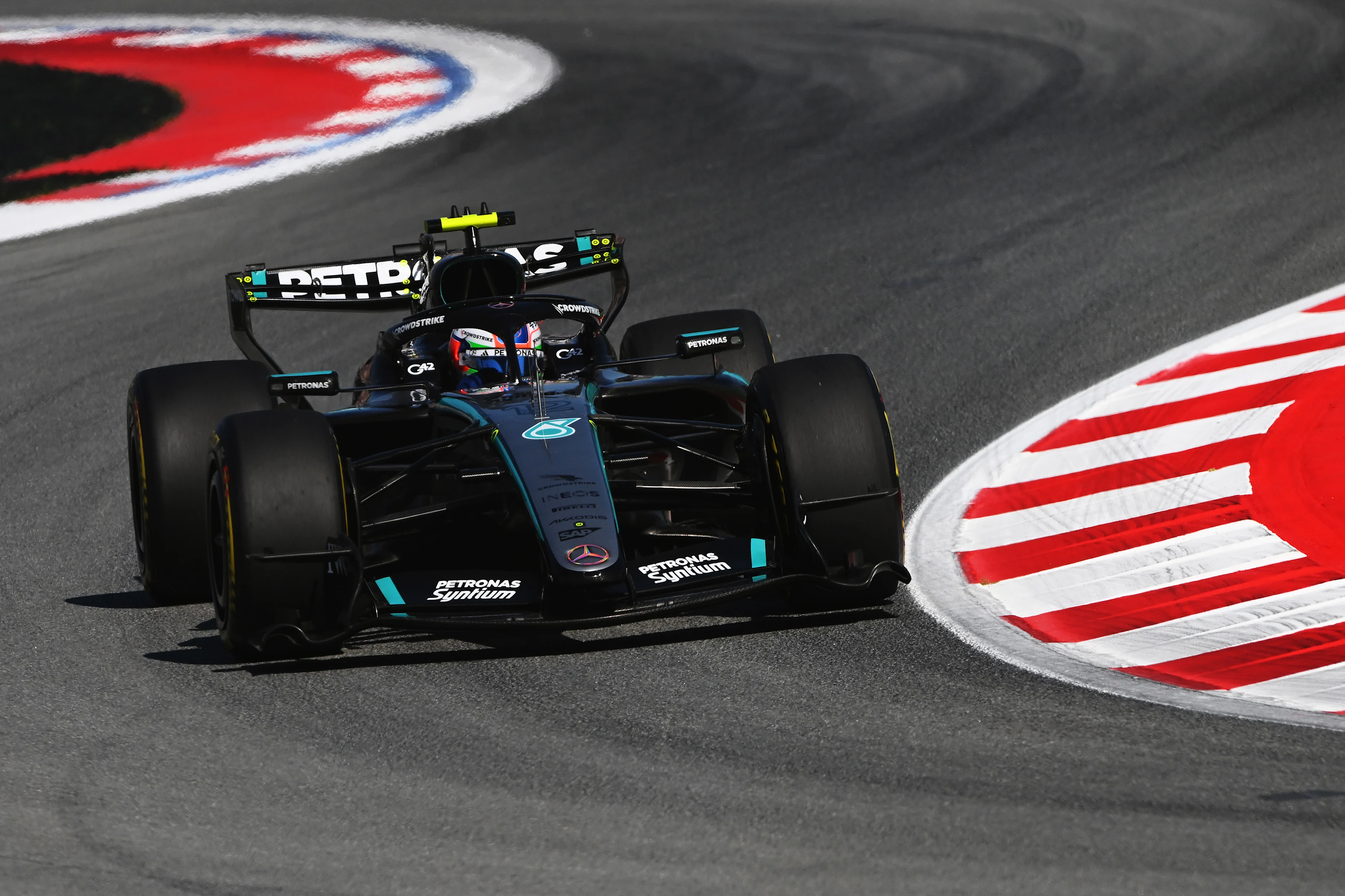 Kimi Antonelli during practice at the 2026 F1 Spanish Grand Prix
