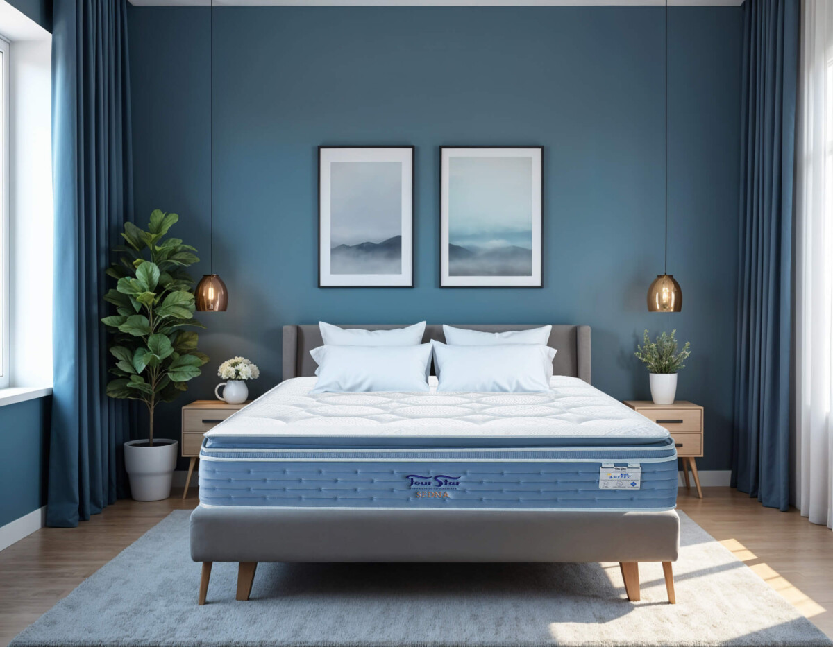Four Star Detense ArcticSilk mattress in a bedroom