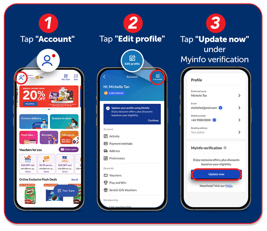 FairPrice CHAS 6% discount app steps