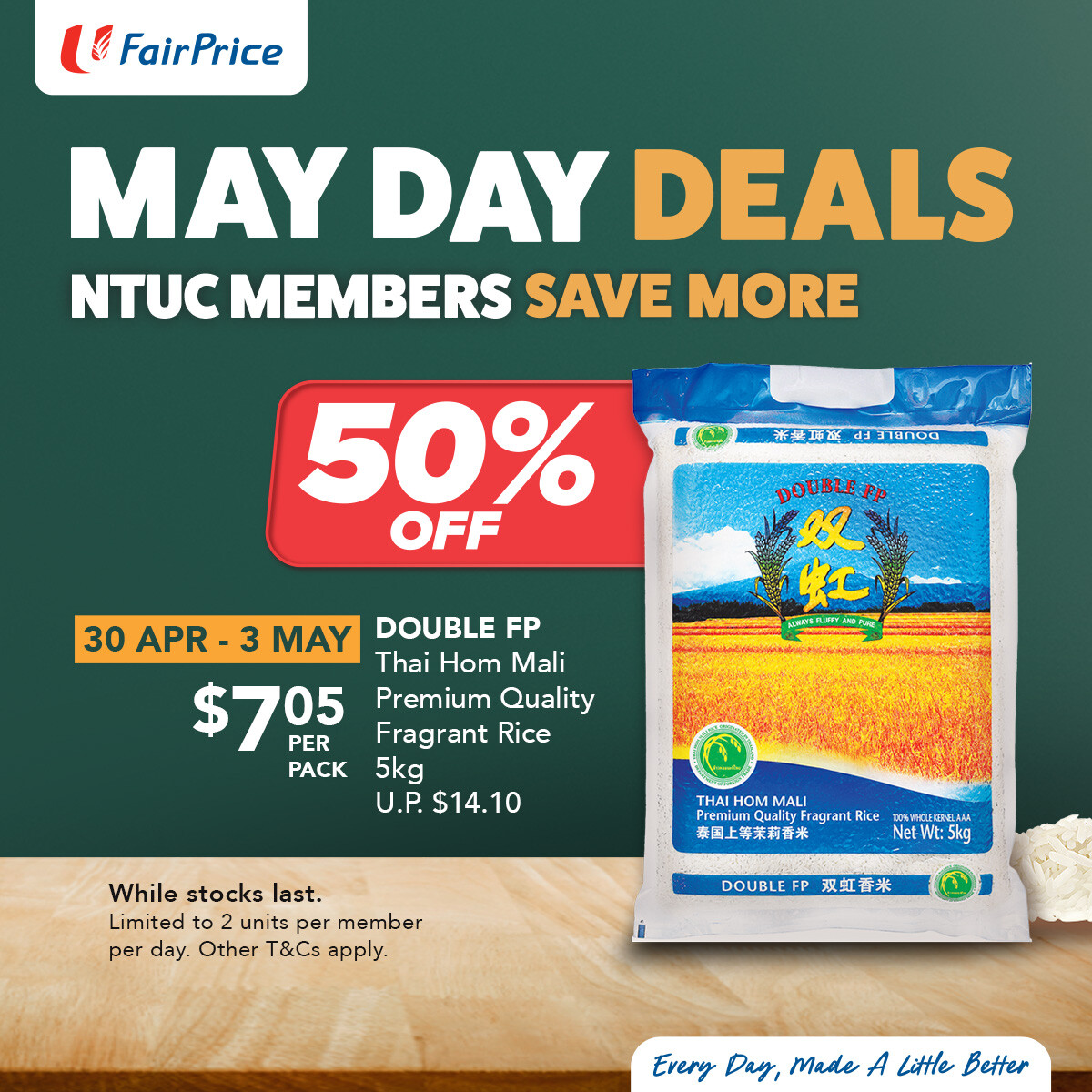 FairPrice May Day rice offer