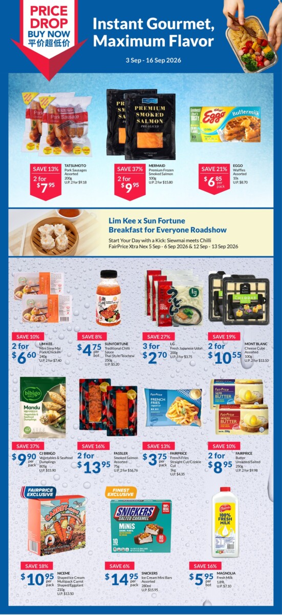 FairPrice official Price Drop Instant Gourmet Maximum Flavor catalogue 3 to 16 September 2026