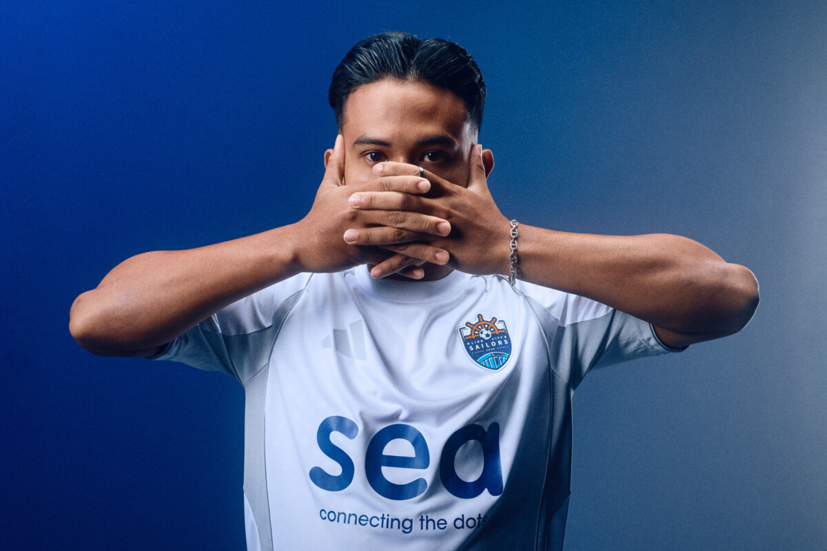 Farhan Zulkifli in his Lion City Sailors 2026 kit — the Singapore international joins the SPL champions
