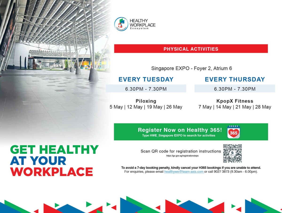 Singapore EXPO venue for free fitness sessions