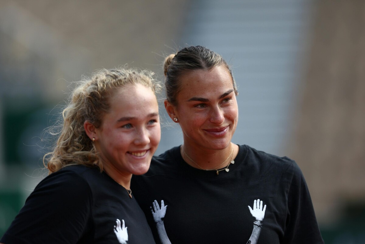 Aryna Sabalenka Mirra Andreeva practice French Open 2026 Roland Garros