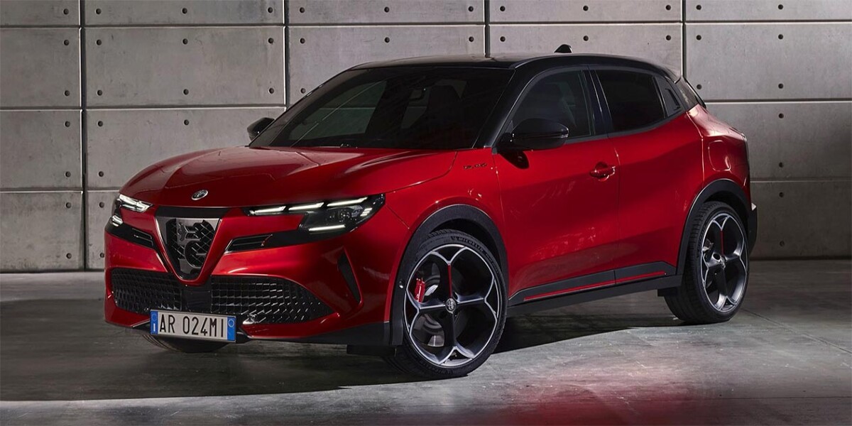 Alfa Romeo Junior Elettrica front view in red, Singapore's newest Category A electric vehicle