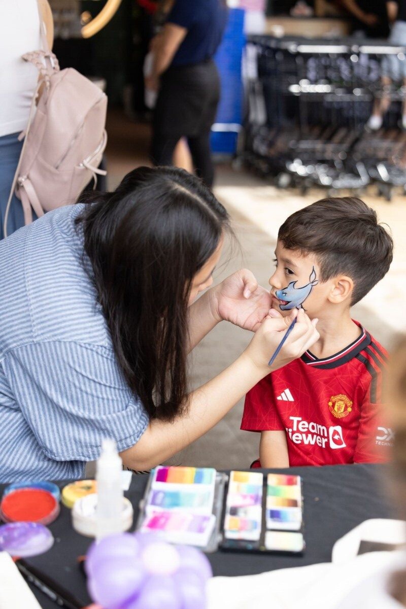 Face painting at Garden Vibes 2026 Little Farms Serangoon Gardens