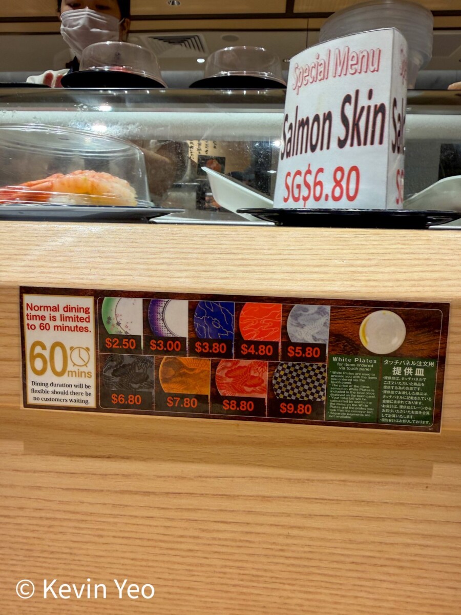 Gatten Sushi coloured plate pricing from two fifty