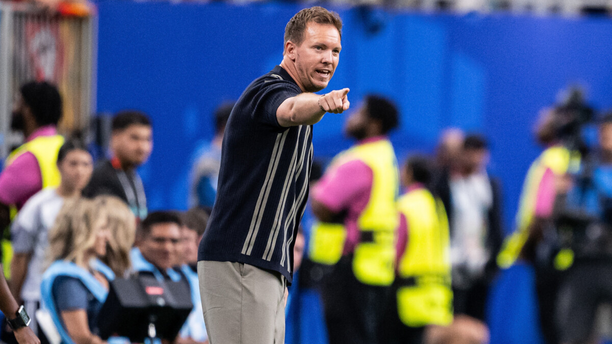Julian Nagelsmann speaks to media after Germany 7-1 World Cup win over Curacao at NRG Stadium Houston