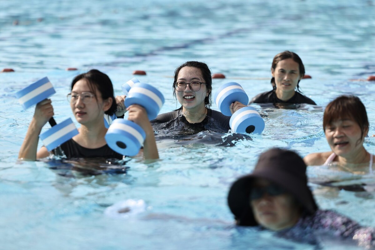 Aqua fitness session at GetActive! Singapore 2026