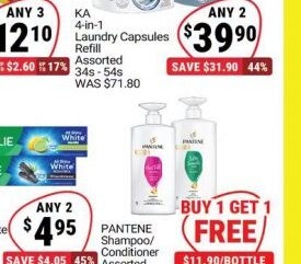Pantene shampoo conditioner 680ml buy one get one free at Giant