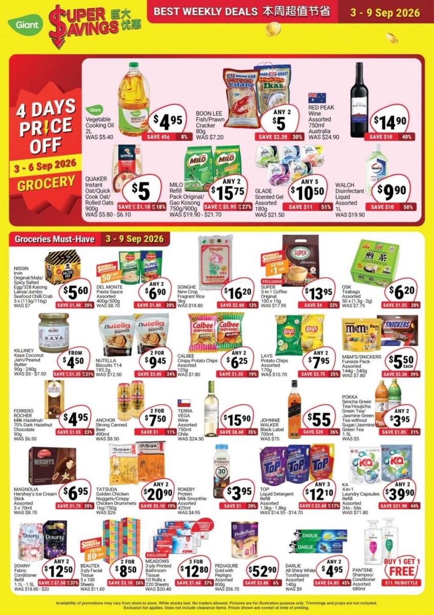 Giant Super Savings flyer groceries 3 to 9 September 2026