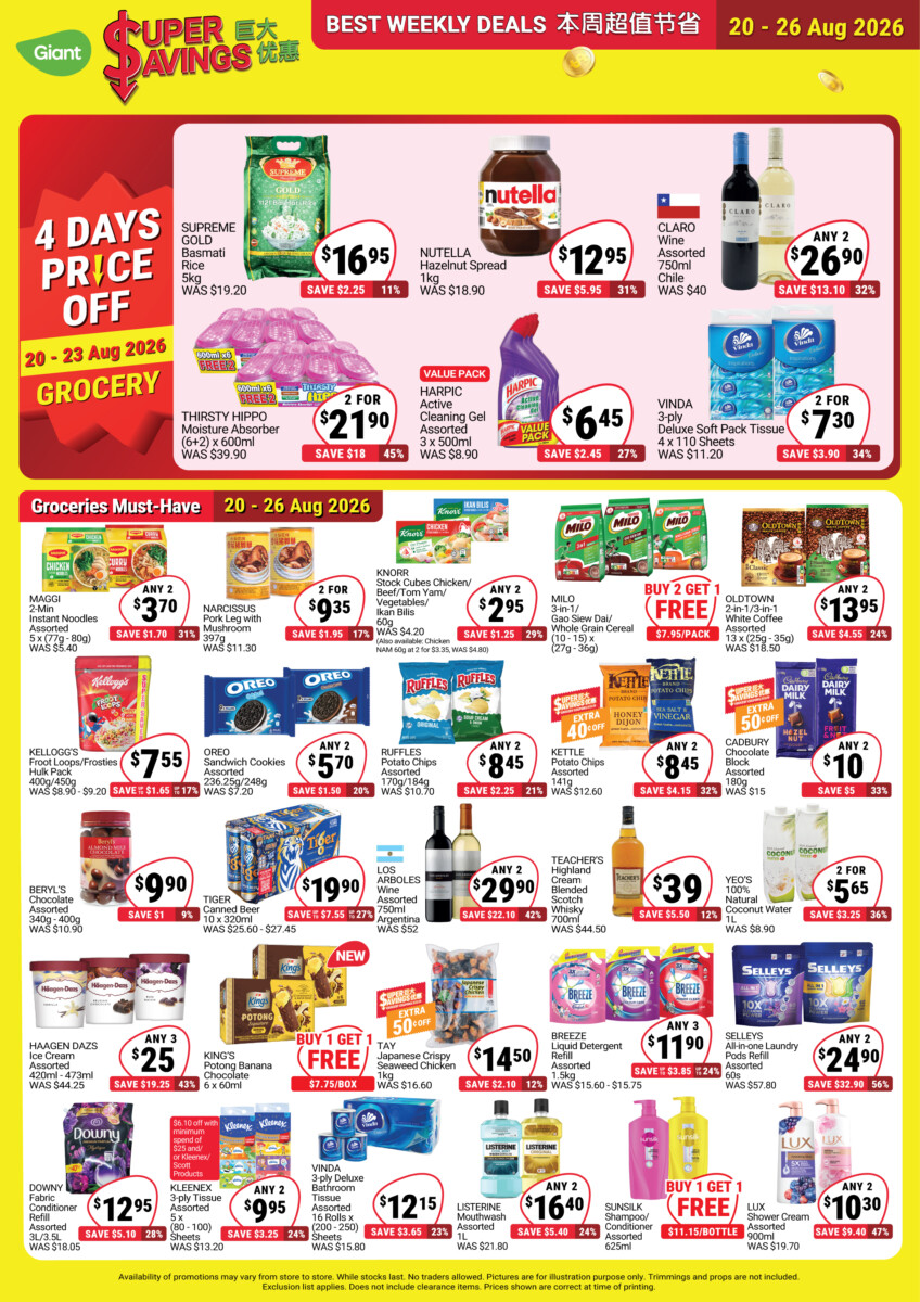 Giant Super Savings flyer showing Haagen-Dazs at any 3 for $25 in the ice cream deals