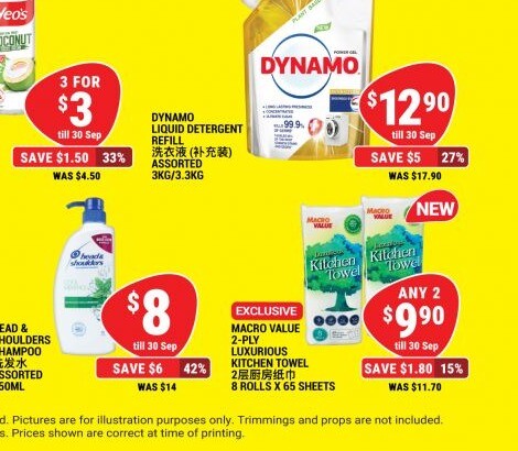 Dynamo Liquid Detergent Refill 3kg 3.3kg at $12.90 on Giant Value Heroes