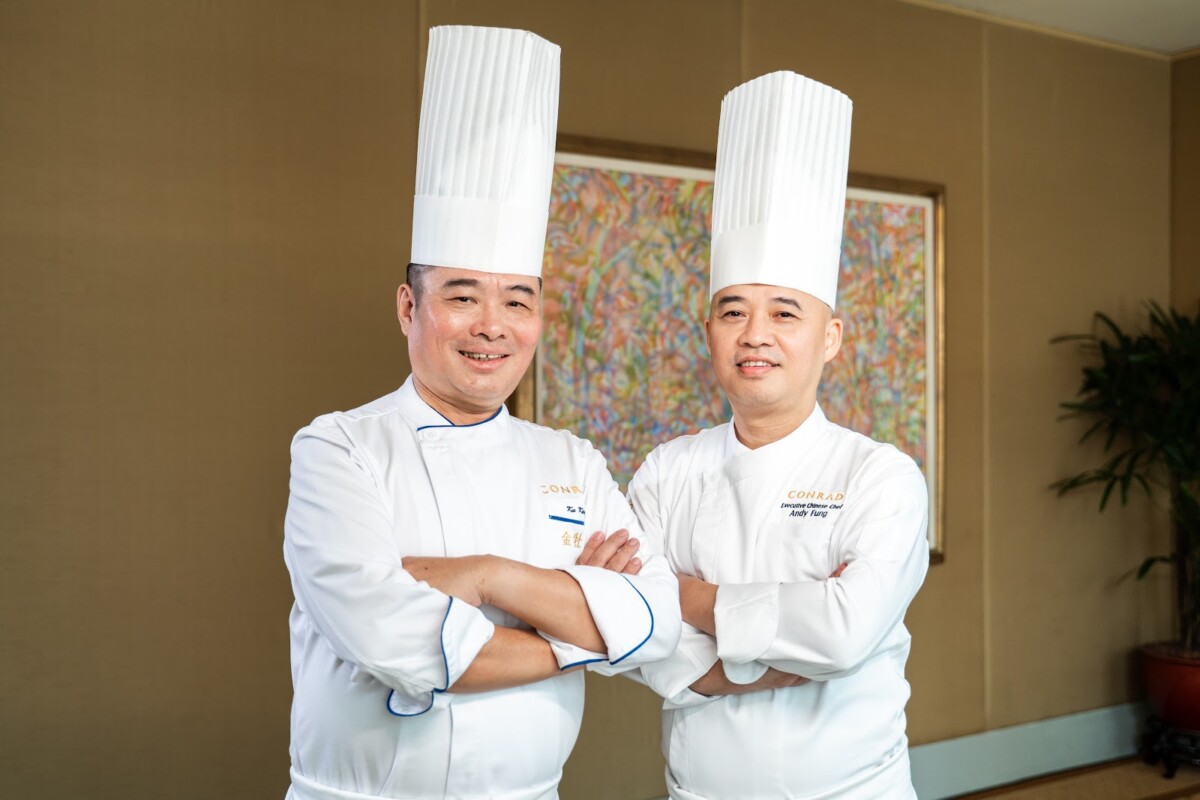 Chefs Ku Keung and Andy Fung at Golden Peony, Conrad Singapore Marina Bay