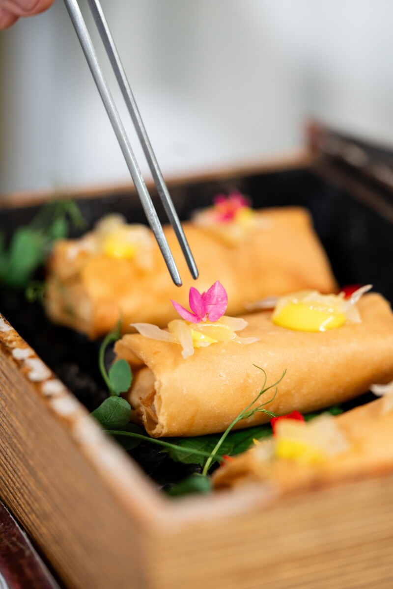 Sea cucumber spring roll by Chef Andy Fung at Golden Peony