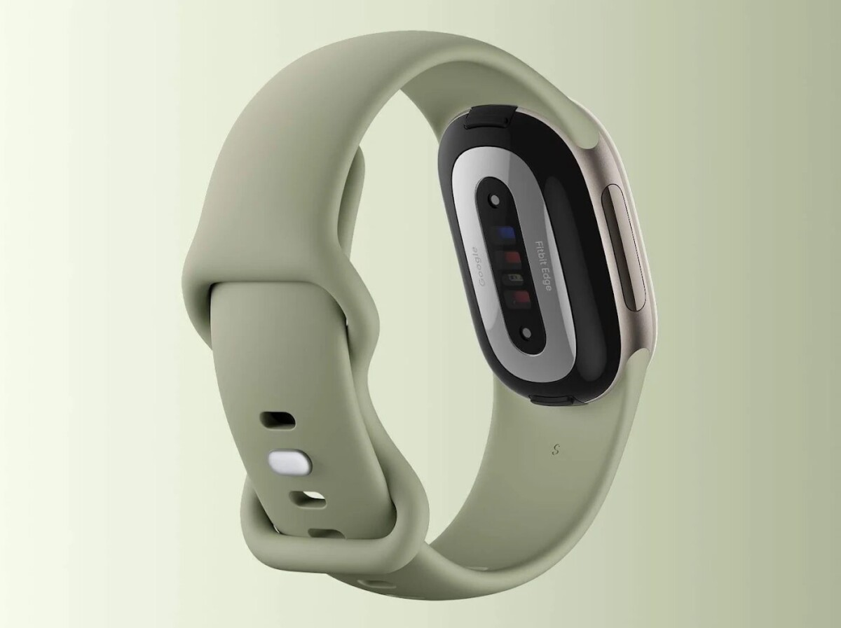 Underside sensors of the Google Fitbit Edge used for heart rate and ECG