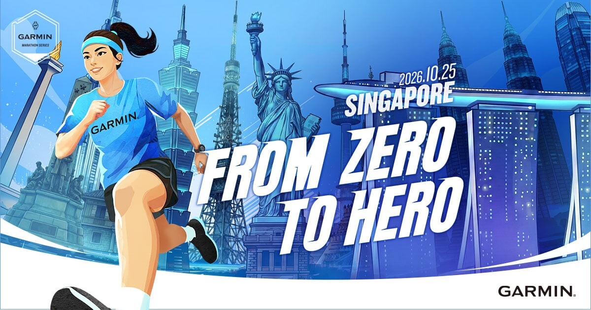 Garmin Run Marathon Series Singapore key visual for 25 October 2026