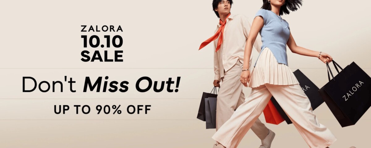 ZALORA 10.10 sale banner, up to 90 per cent off