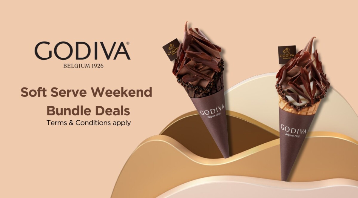 GODIVA soft serve bundle deals at Suntec City