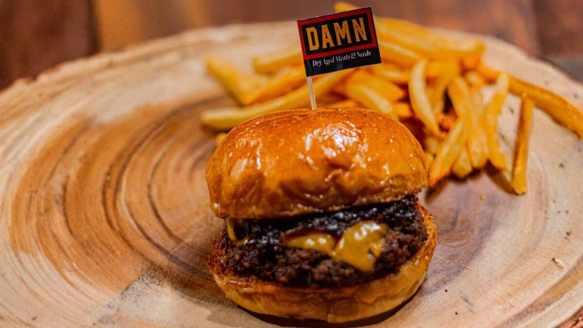 DAMN Dry Aged Meats burger and fries at Sentosa GrillFest 2026