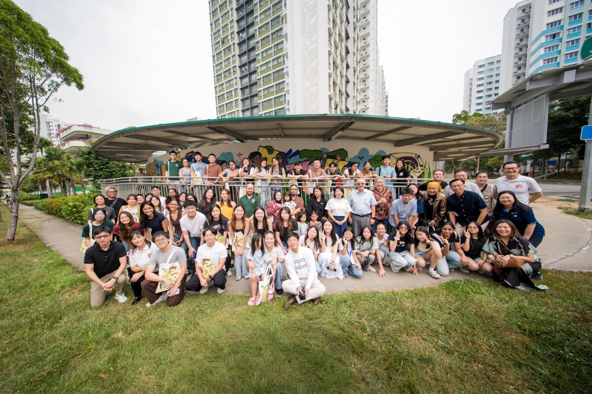 Group photo of guests, residents and partners at the HAN@Mountbatten launch
