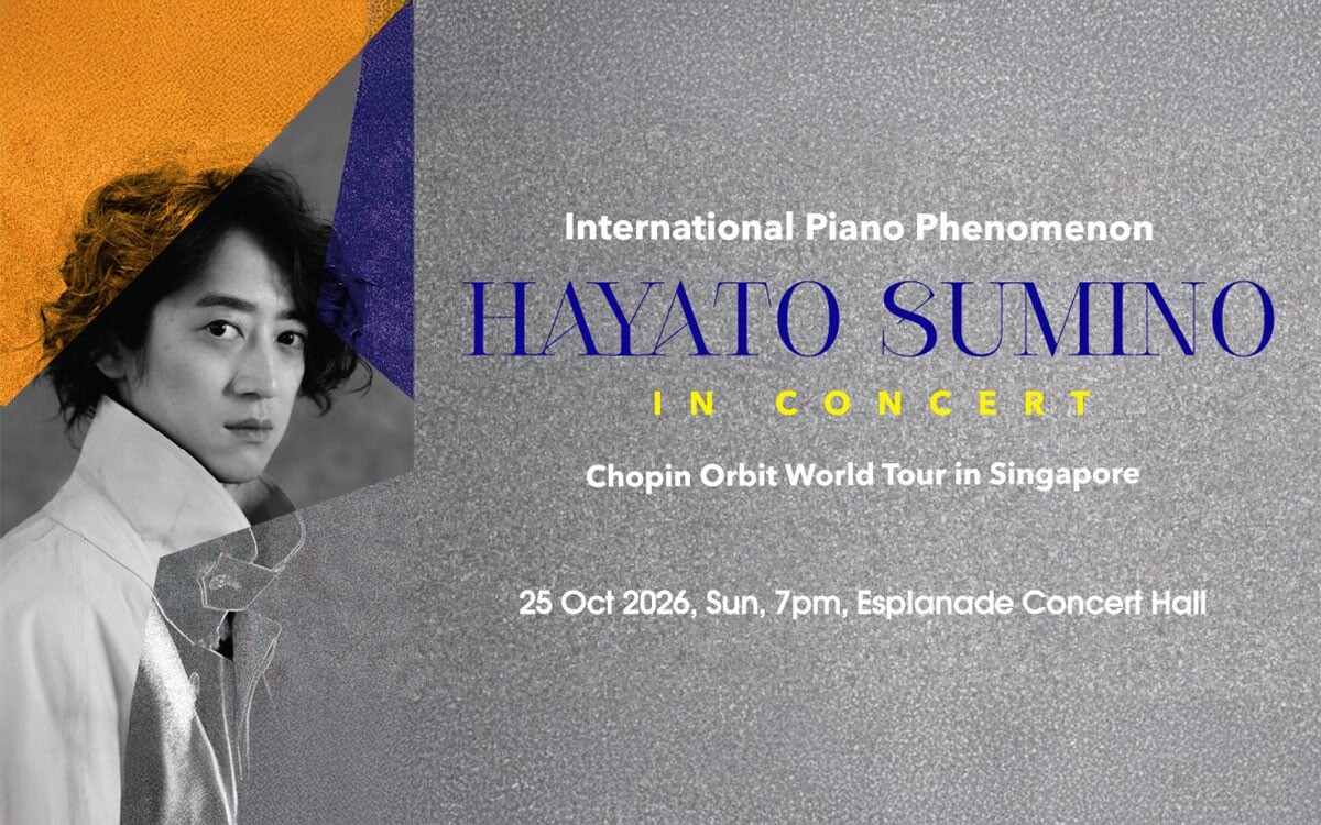 Hayato Sumino in Concert key art for the Chopin Orbit World Tour at Esplanade Concert Hall