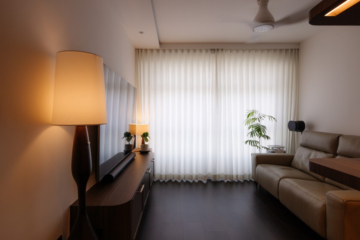 HDB carpentry storage wall design