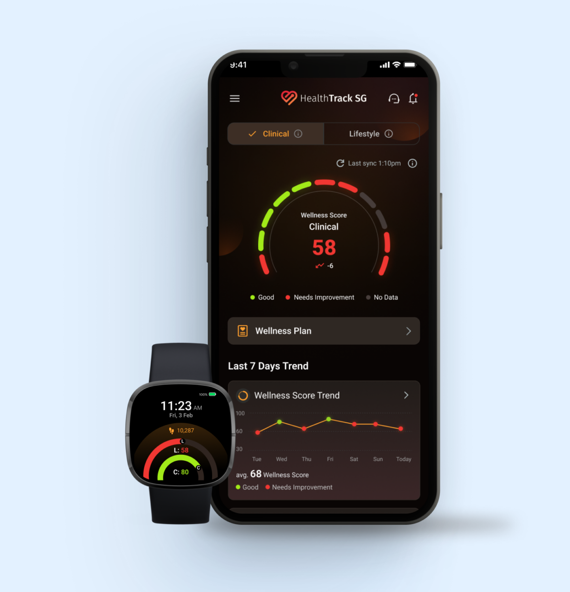 HealthTrack SG wellness app image
