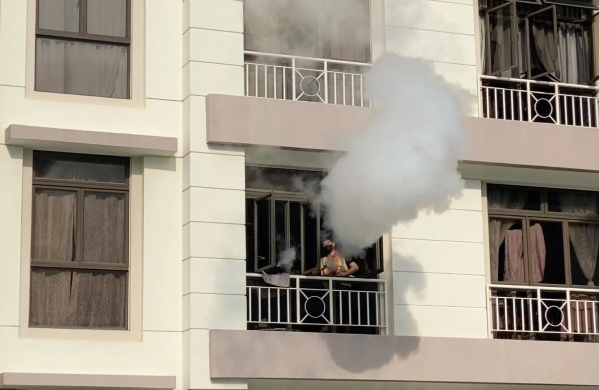 SCDF home fire-safety demonstration