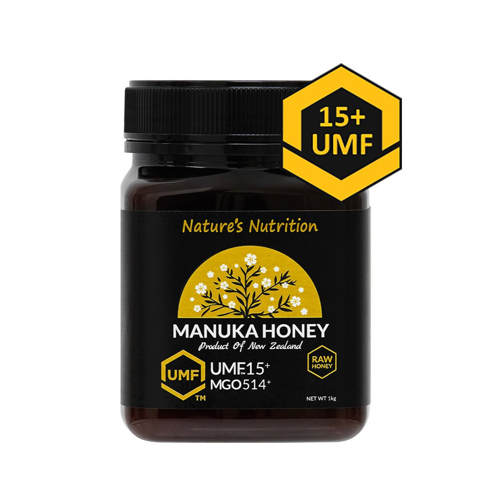 Nature's Nutrition manuka honey UMF15+ one kilogram jar
