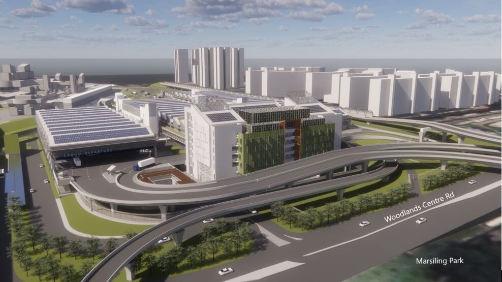 Woodlands Checkpoint immigration lanes for arriving vehicles