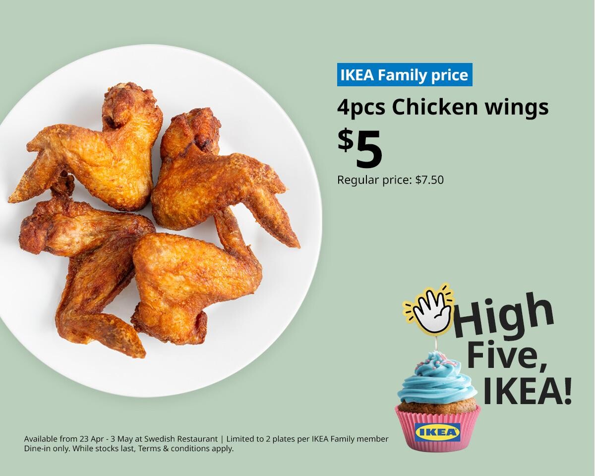 IKEA High Five Singapore deals chicken wings