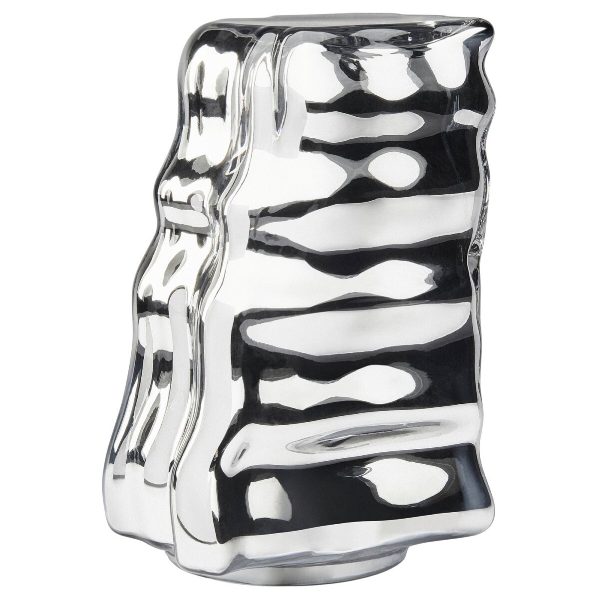 IKEA KONSTRUNDA silver-effect glass decoration