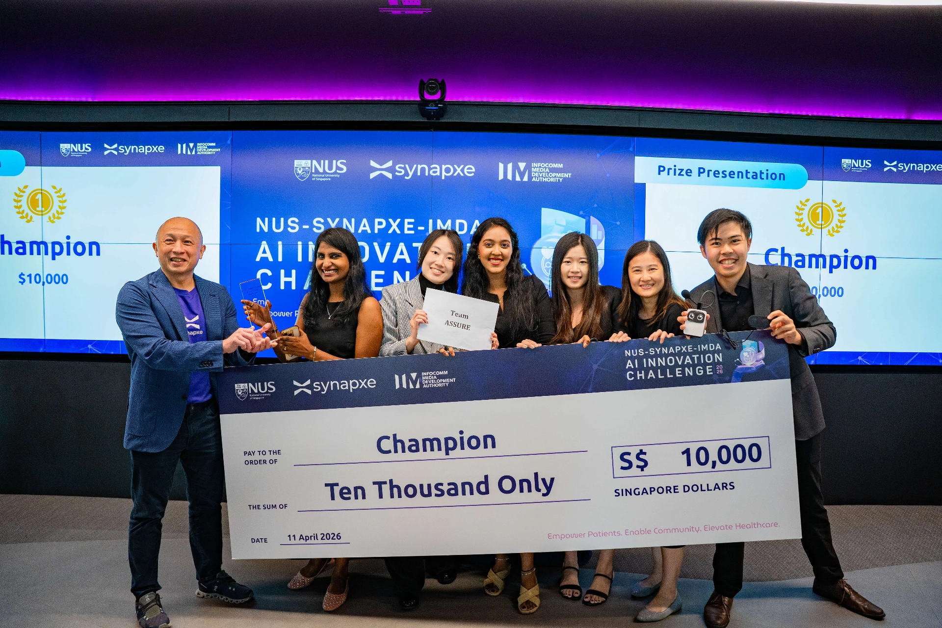IMDA AI Innovation Challenge Team ASSURE prize photo