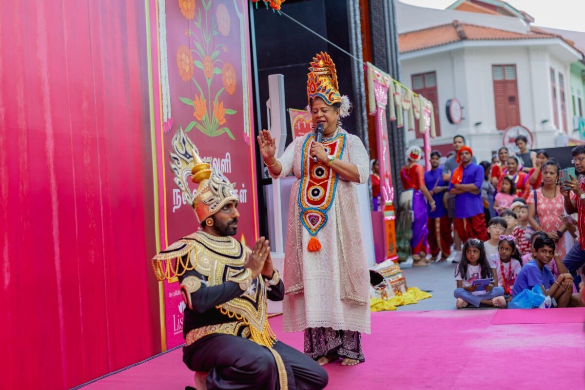 Live performance on Campbell Lane during the Indian Heritage Centre Deepavali Open House