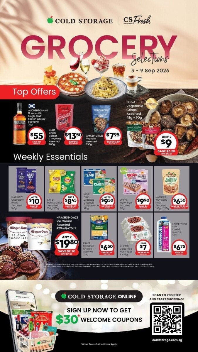 Cold Storage Grocery Selections flyer 3 to 9 September 2026