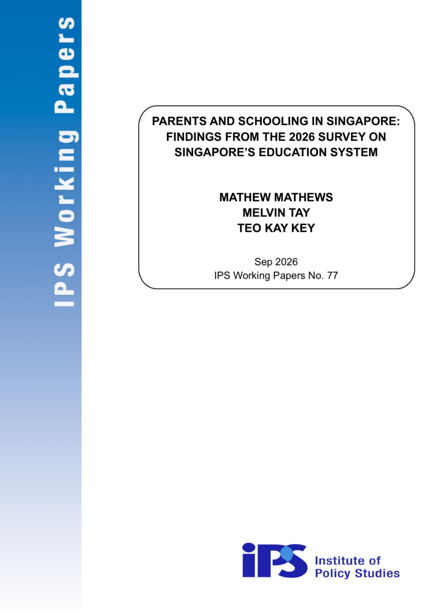 Cover of IPS Working Papers No. 77, Parents and Schooling in Singapore