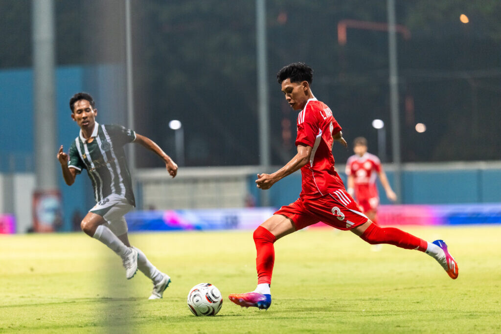 Match action from Young Lions against Geylang International at Jalan Besar on 19 September 2026