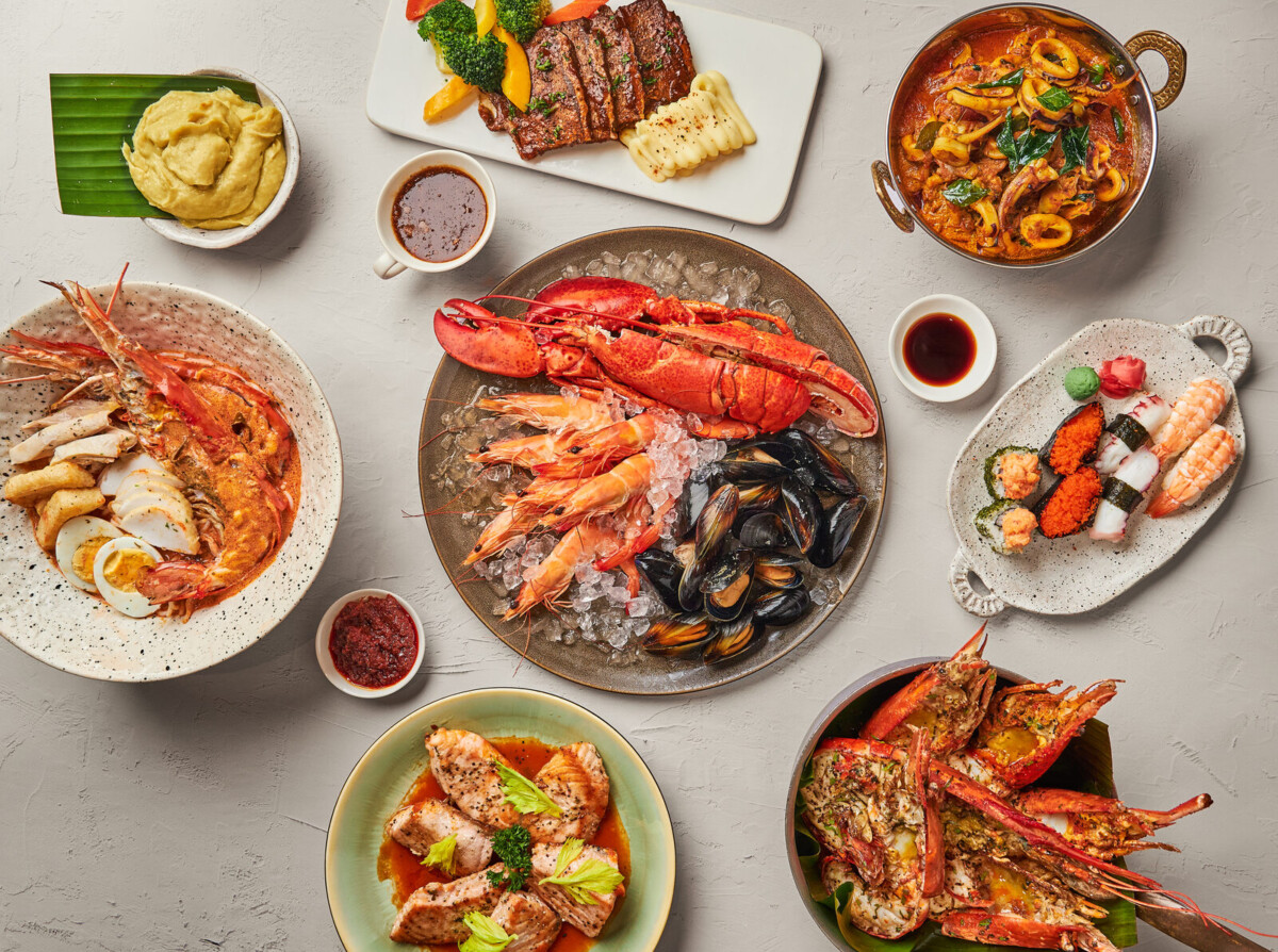 J65 international seafood dinner buffet at JEN Singapore Tanglin
