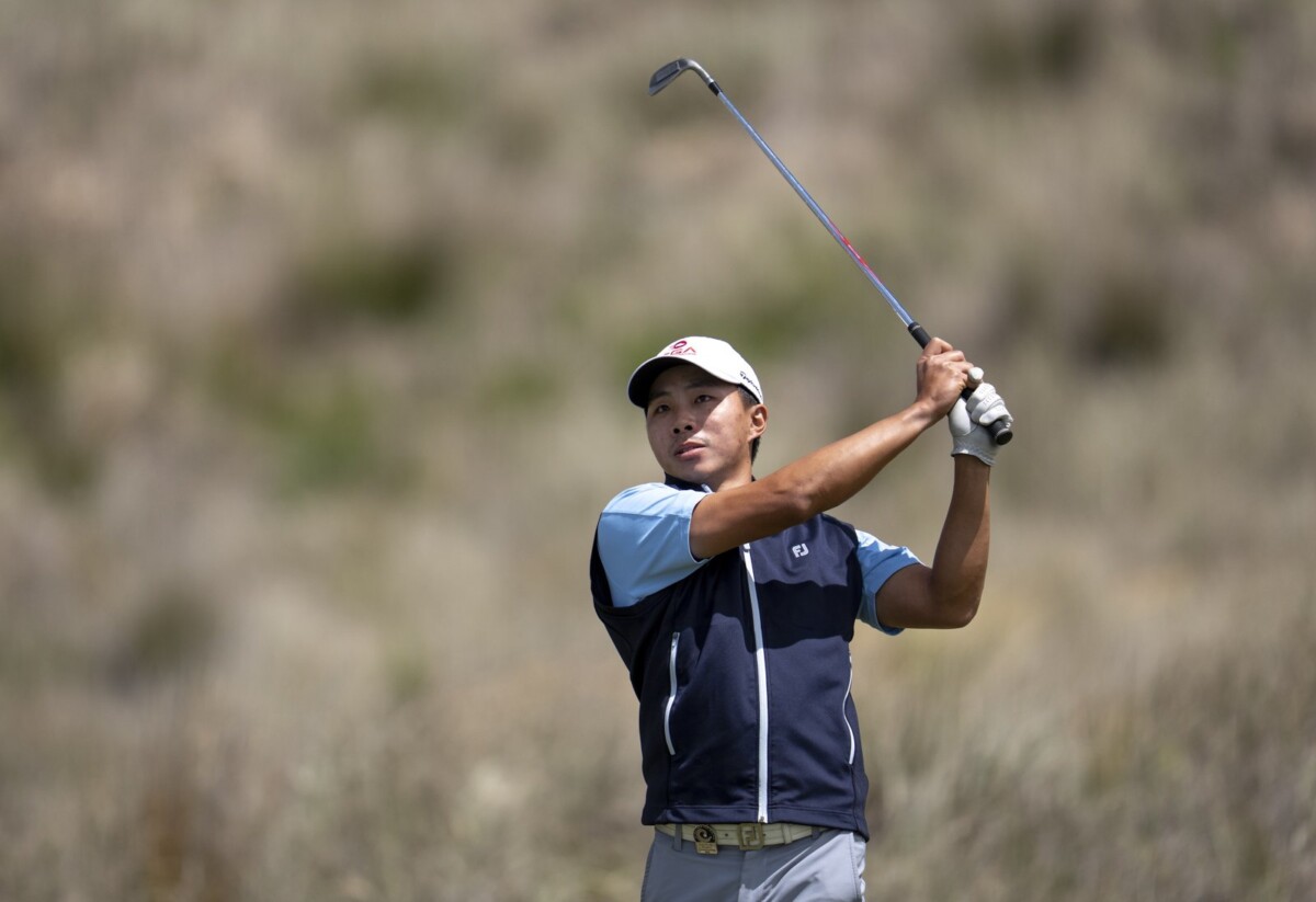 Justin Kuk at the Asia-Pacific Amateur Championship, Te Arai Links, Auckland
