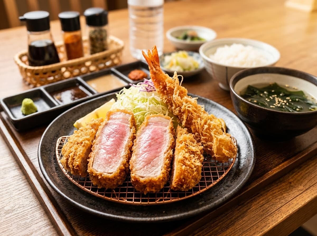 Classic Jeju Loin katsu at Katsu by Kyu with crisp panko crust and pink interior