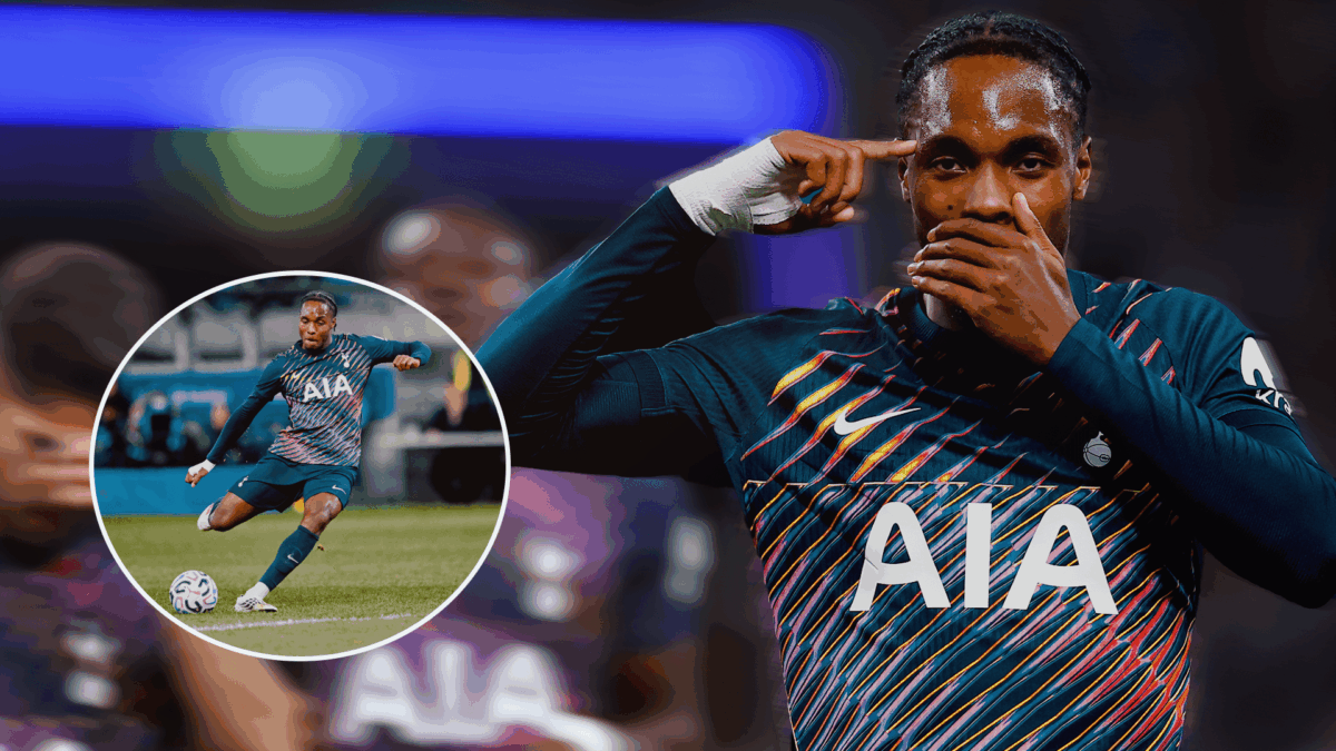 Dejan Kulusevski curls home a stunning free-kick during Tottenham Hotspur's pre-season clash with Sydney FC