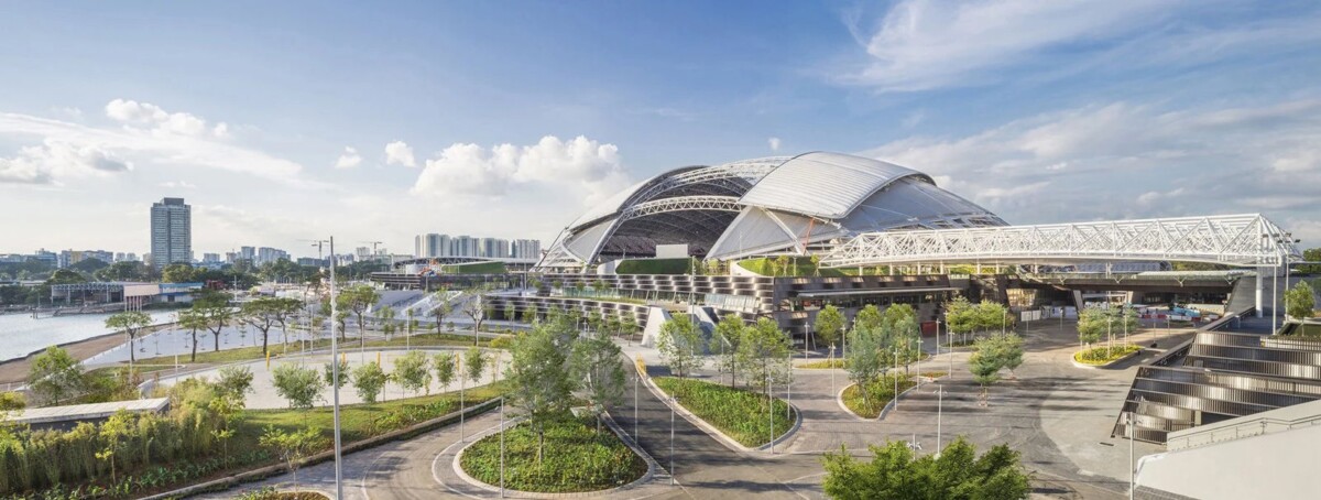 View of the Singapore Sports Hub and Indoor Stadium