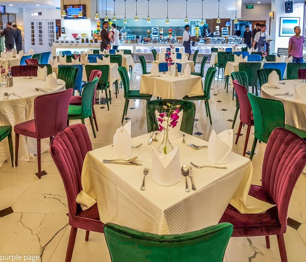 International halal buffet dishes at The Landmark Bugis