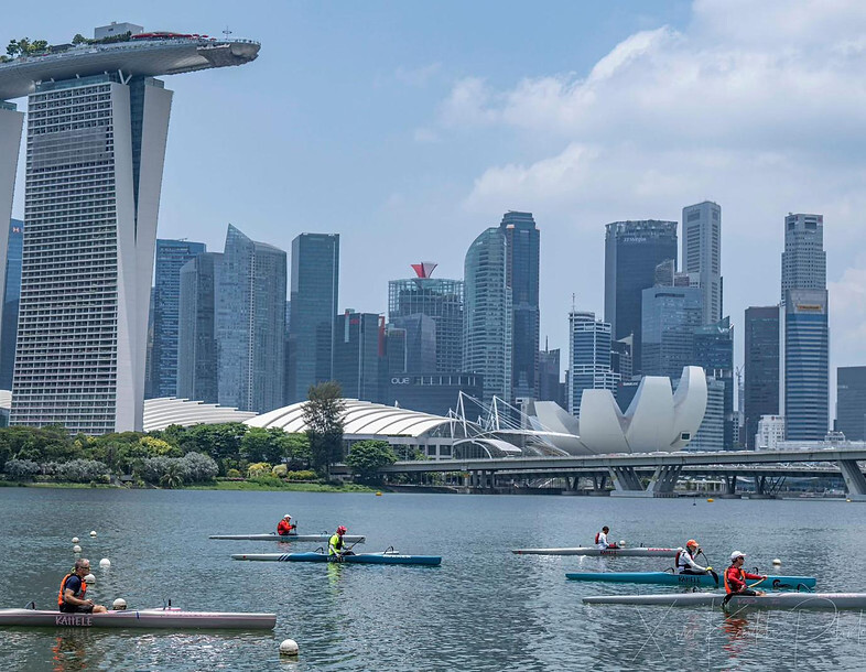IVF Va'a World Sprints Singapore Marina Bay race site