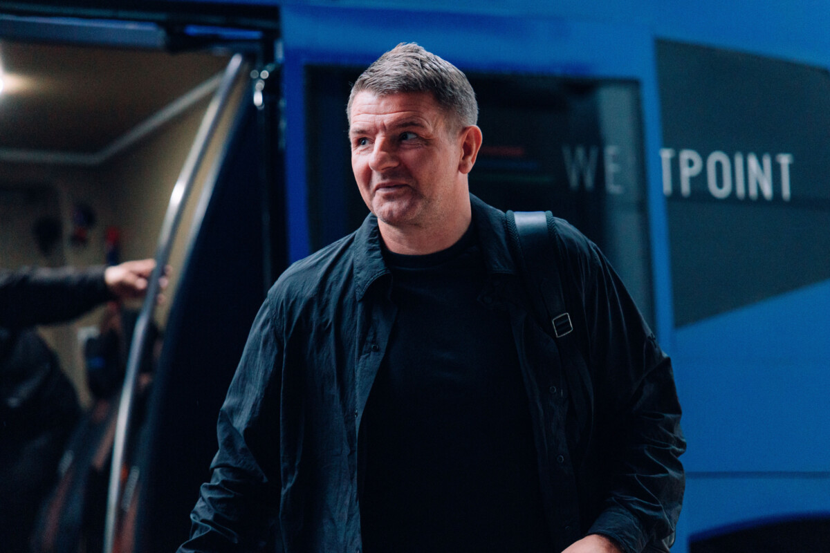 Lion City Sailors head coach Mark Jackson steps off the team bus